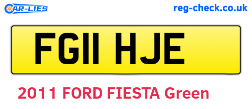 FG11HJE are the vehicle registration plates.