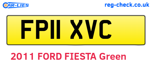 FP11XVC are the vehicle registration plates.