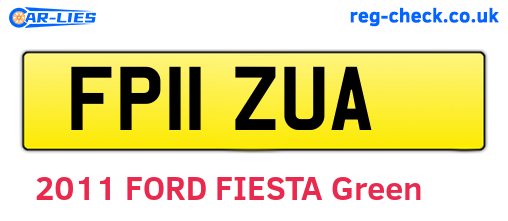 FP11ZUA are the vehicle registration plates.