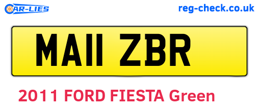 MA11ZBR are the vehicle registration plates.