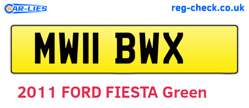 MW11BWX are the vehicle registration plates.