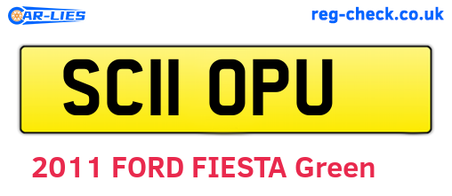 SC11OPU are the vehicle registration plates.