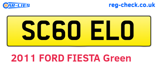 SC60ELO are the vehicle registration plates.