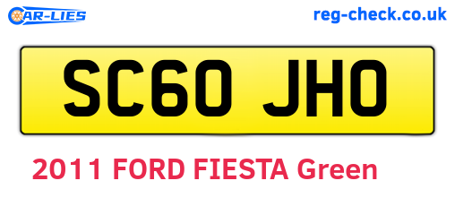 SC60JHO are the vehicle registration plates.