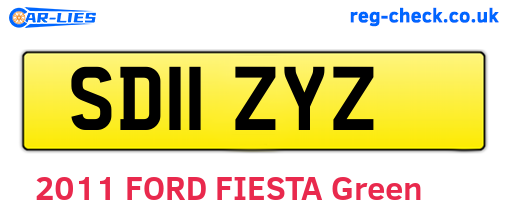 SD11ZYZ are the vehicle registration plates.