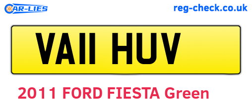 VA11HUV are the vehicle registration plates.