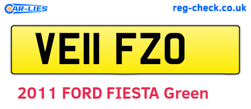 VE11FZO are the vehicle registration plates.