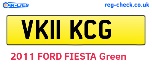 VK11KCG are the vehicle registration plates.