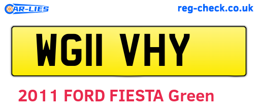 WG11VHY are the vehicle registration plates.