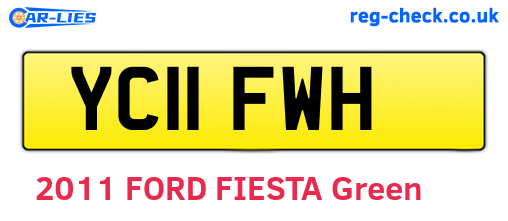 YC11FWH are the vehicle registration plates.