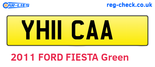 YH11CAA are the vehicle registration plates.
