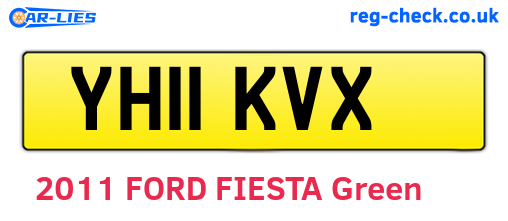 YH11KVX are the vehicle registration plates.