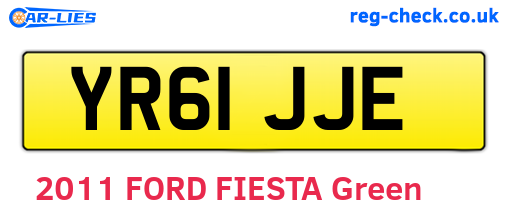 YR61JJE are the vehicle registration plates.