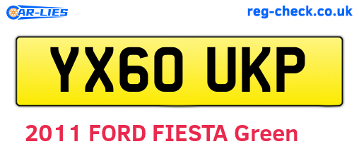 YX60UKP are the vehicle registration plates.