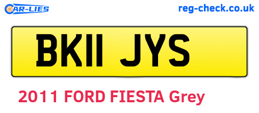 BK11JYS are the vehicle registration plates.