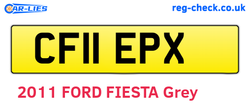 CF11EPX are the vehicle registration plates.