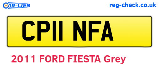 CP11NFA are the vehicle registration plates.