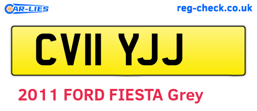 CV11YJJ are the vehicle registration plates.