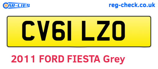 CV61LZO are the vehicle registration plates.