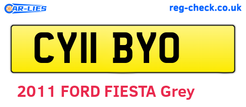 CY11BYO are the vehicle registration plates.