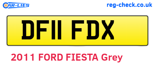 DF11FDX are the vehicle registration plates.