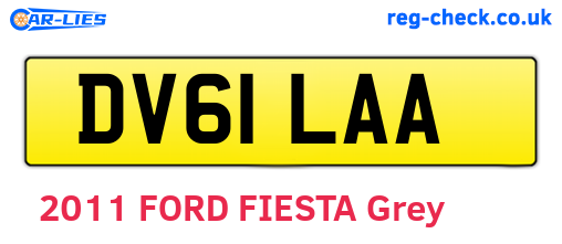 DV61LAA are the vehicle registration plates.