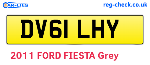 DV61LHY are the vehicle registration plates.