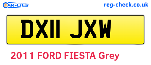 DX11JXW are the vehicle registration plates.