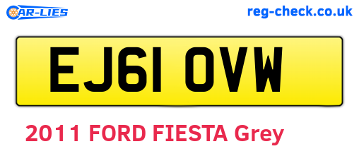 EJ61OVW are the vehicle registration plates.
