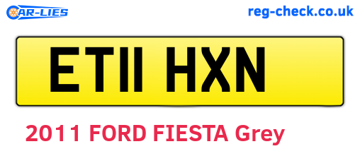 ET11HXN are the vehicle registration plates.