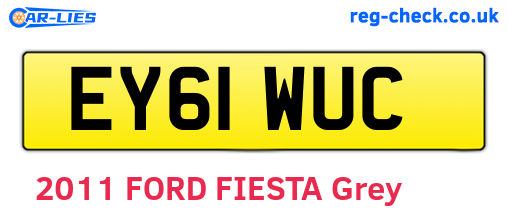 EY61WUC are the vehicle registration plates.