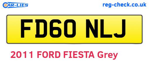 FD60NLJ are the vehicle registration plates.