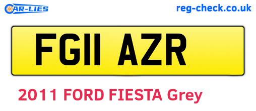 FG11AZR are the vehicle registration plates.