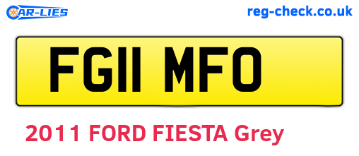 FG11MFO are the vehicle registration plates.