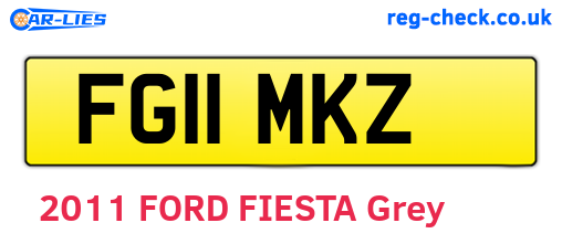 FG11MKZ are the vehicle registration plates.