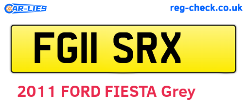 FG11SRX are the vehicle registration plates.