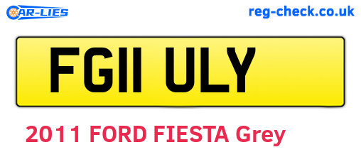 FG11ULY are the vehicle registration plates.