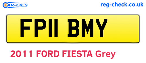 FP11BMY are the vehicle registration plates.