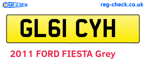 GL61CYH are the vehicle registration plates.