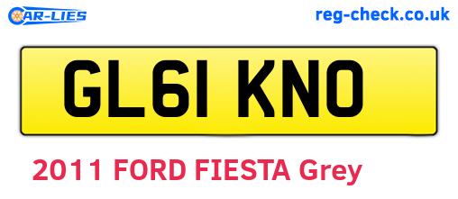 GL61KNO are the vehicle registration plates.