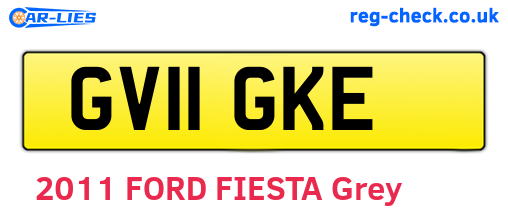 GV11GKE are the vehicle registration plates.