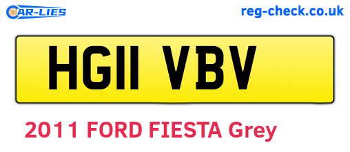 HG11VBV are the vehicle registration plates.