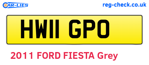 HW11GPO are the vehicle registration plates.
