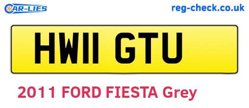 HW11GTU are the vehicle registration plates.