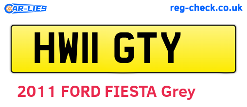 HW11GTY are the vehicle registration plates.