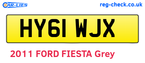HY61WJX are the vehicle registration plates.