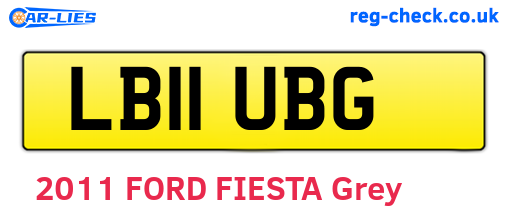 LB11UBG are the vehicle registration plates.