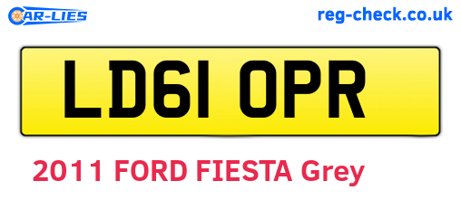 LD61OPR are the vehicle registration plates.