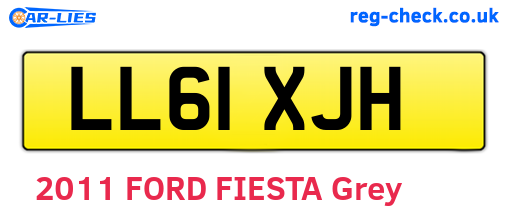 LL61XJH are the vehicle registration plates.