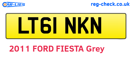 LT61NKN are the vehicle registration plates.